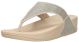FitFlop Maat 39 Lulu Shimmerglitz Toe-Post Sandals Dames Sandalen - Metallic Beige