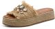 Tamaris Slippers beige Textiel - Maat 38