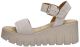Tamaris Sandalen met hak taupe Suede - Dames - Maat 42