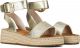 POSH by Poelman DYNA Dames Sandalen - Goud - Maat 42