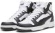PUMA Maat 38 Rebound V6 Mid Jr Unisex Sneakers - PUMA White-PUMA Black-Shadow Gray