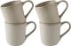 Dutch Rose Organic Bekers Giftset van 4 - Stoneware Handgemaakt - Creme 39 cl.
