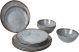 Bo-Camp - Servies - Halo - 12 Stuks - Grijs