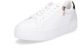 Tamaris dames sneakers met rosékleurige details - Wit - Uitneembare zool - Maat 38