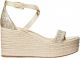 Michael Kors Serena Wedge Dames Sandaal met Hak - Pale Gold - Maat 40
