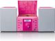 Lenco MC-013 - Stereo set met CD speler, AUX en stickersset - Roze