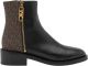 Michael Kors Regan Flat Bootie Black Brown - Enkellaars - Zwart - Maat 38
