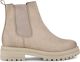 PS Poelman MINK Dames Chelsea Laarzen - Taupe - Maat 42