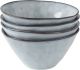 Dutch Rose Organic Kommen set van 4 - Schaaltjes - Ø14cm - Stoneware Handgemaakt - Blauw