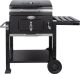 Boretti - Carbone 2.0 Houtskool barbecue - Grilloppervlak 57x42 - met verstelbaar kolenrek - gietijzeren rooster - zwart