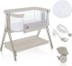 Lionelo Luna Babybedje - 2 in 1 - geboorte tot 9 kg - 4 wielen met blokkade - Meegroeibed - Co-sleeper & vrijstaand - 6 niveaus matrashoogte - Kantelbare matras - Afneembare, wasbare hoes - Mesh zijkanten