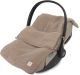 Jollein Voetenzak voor Autostoel & Kinderwagen - Cloudy Rib - Katoen - 42x82cm - Milky Coffee
