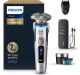 Philips Shaver i9000 Prestige Ultra Elektrisch Scheerapparaat Voor Mannen - Met UV Oplaadcase, Quick Clean Pod & Baardstyler - Zilver - XP9404/46