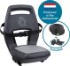 Qibbel Junior 6+ Fietsstoeltje Achter Bagagedrager bevestiging - QuickConnect - Fietszitje – Granite Grey - inclusief voetbeschermingsplaten en voetsteunen