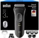 Braun Series 3+ Elektrisch Scheerapparaat + Baardtrimmer-opzetstuk - Droog Gebruik - 3000BT - Grijs - Scheerapparaat voor Mannen