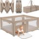 Lionelo Florence Easy Fold - Grondbox / Baby Box – Zeer Snel Inklapbaar – 150x180 cm – voor Thuis en Tuin – 0-48 maanden – Veilige kinderbox – Draagtas – Compact na Inklappen – Speelbox met Ademend Gaas – 2 Zij-ingangen met rits