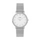 Cluse Minuit Mesh White, Silver Colour