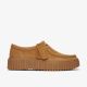 CLARKS Torhill Bee Dames Veterschoenen - Nubuck - Cognac Maat 41