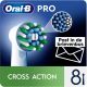 Oral-B Pro Cross Action Opzetborstels - 8 Stuks