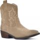 PS Poelman BILA Dames Western Enkel Laarzen - Beige - Maat 40