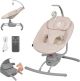 Lionelo Rio Wipstoel – Tot 9 kg – 3 Schommelsnelheden – 8 Melodieën & Natuurgeluiden – Ergonomisch Kussen – Afstandsbediening – Speelboog – Wasbare Bekleding – 3-Puntsgordel – Lichtgewicht – Batterij/Netvoeding – EN12790 Gecertificeerd