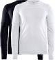 Craft - Core 2-pack Baselayer - Thermoshirt - Zwart/Wit - Heren - M