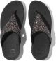 FitFlop Lulu Multi-Tonal Glitter Toe-Post Sandals Vrouwen - Zwart Multi Maat 41