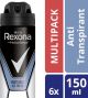 Rexona Men Invisible Ice deodorant spray - 6x150 ml
