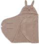 Jollein Baby Wikkeldeken - 100x105cm - Bunny Cloudy Rib - Milky Coffee