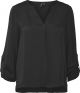 VERO MODA VMWILMA V-NECK FOLD-UP TOP NOOS Dames Top - Maat S