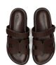POSH by Poelman SCOTTIE Dames Slippers - Donker bruin 39