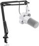 FIFINE - K688T Wit - USB / XLR - Dynamische Microfoon - Met Boom Arm - Streaming - Podcasting - Gaming - Geschikt voor PS4 / PS5 / PC - Wit