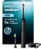 Philips Sonicare 4100 Series – Elektrische Tandenborstel – Zwart – Wittere tanden – Met 2 opzetborstels – HX4042/52