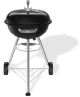 Weber Compact Kettle - Ø 47 cm Grillrooster - Houtskoolbarbecue - Zwart - Asopvangschaal - 2 Duurzame, weerbestendige wielen - Handige dekselhaak - Kras- en roestbestendig