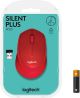 Logitech M330 Silent Plus - Draadloze Muis - Rood