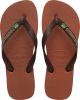 Havaianas HAV. BRASIL LOGO RUST/Donkerbruin Unisex Slippers - rust/Donkerbruin 45/46