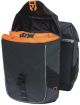 Basil Miles Dubbele Fietstas 34L Zwart/Oranje Waterdicht Tarpaulin Met MIK Adapterplaat Reflecterend Voor E-bike & Fietsvakantie