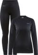 Craft core dry baselayer- Dames thermoset - S - Zwart
