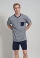 CECEBA Seoul heren shortama - blauw - Maat 4XL
