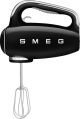 SHOWMODEL SMEG HMF01BLEU Handmixer - 250W - 9 Snelheden - Turbofunctie - LED Display - Inclusief 6 RVS Gardes & Deeghaken - '50s Style - Zwart