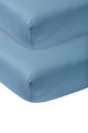 Meyco jersey hoeslaken 2-pack - 70x140/150 - jeans