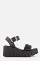 Tamaris Sandalen Met Hak zwart Leer - Maat 38