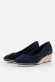 Tamaris Pumps met sleehak blauw Leer - Dames - Maat 38