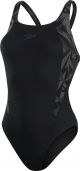Speedo HyperBoom Splice Muscleback Zwart/Grijs Dames Sportbadpak - Maat 40