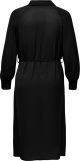 Dames Jurk - Maat 46 zwart ONLY CARMAKOMA CARRIELLE LS SHIRT CALF DRESS SOLID WVN