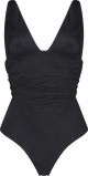 Hunkemöller Dames Badmode Badpak Luxe - Zwart - maat 44