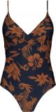 Barts Florence Shaping One Piece Blauw Dames Badpak - Maat 38