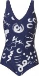 Pastunette Dames Badpak Blauw - Maat 42