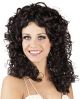 Pruik Norah bruin/zwart