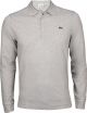 Lacoste Sport slim fit polo - poloshirt lange mouw - lichtgrijs melange - Maat: M
